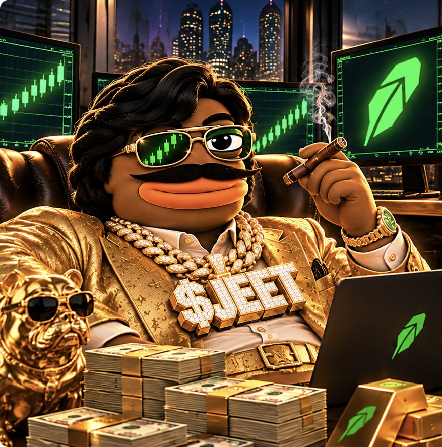JEET wearing gold chains at his trading desk
